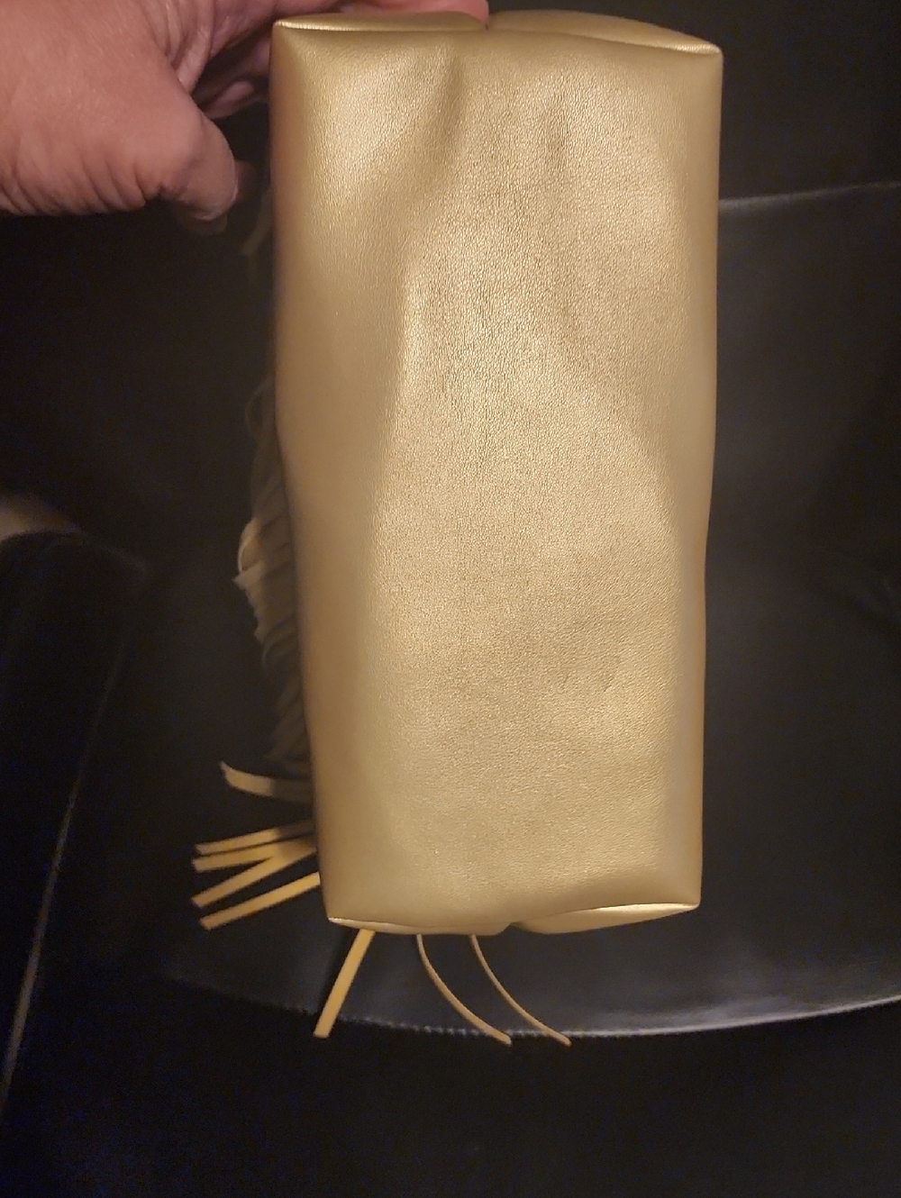 Juicy Couture Gold Fringe Clutch Cosmetic Bag - Picture 5 of 6